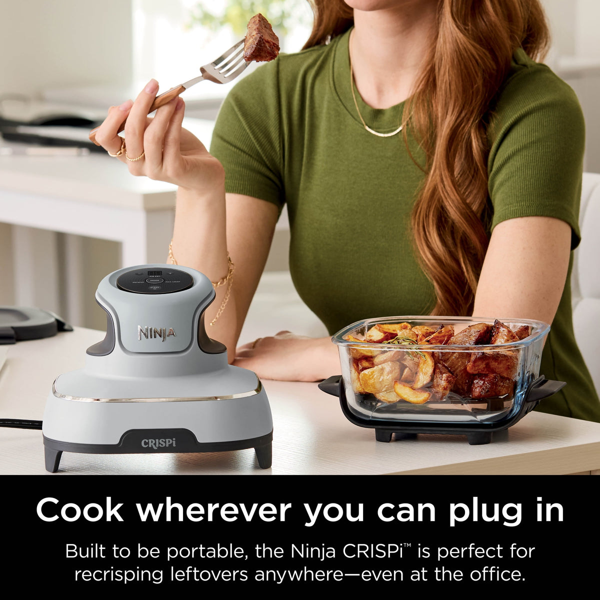 Garly Kitchen Crispi Glass Air Fryer 4-Qt, 3-in-1, Air Fry Recrisp, Portable, Dishwasher Safe
