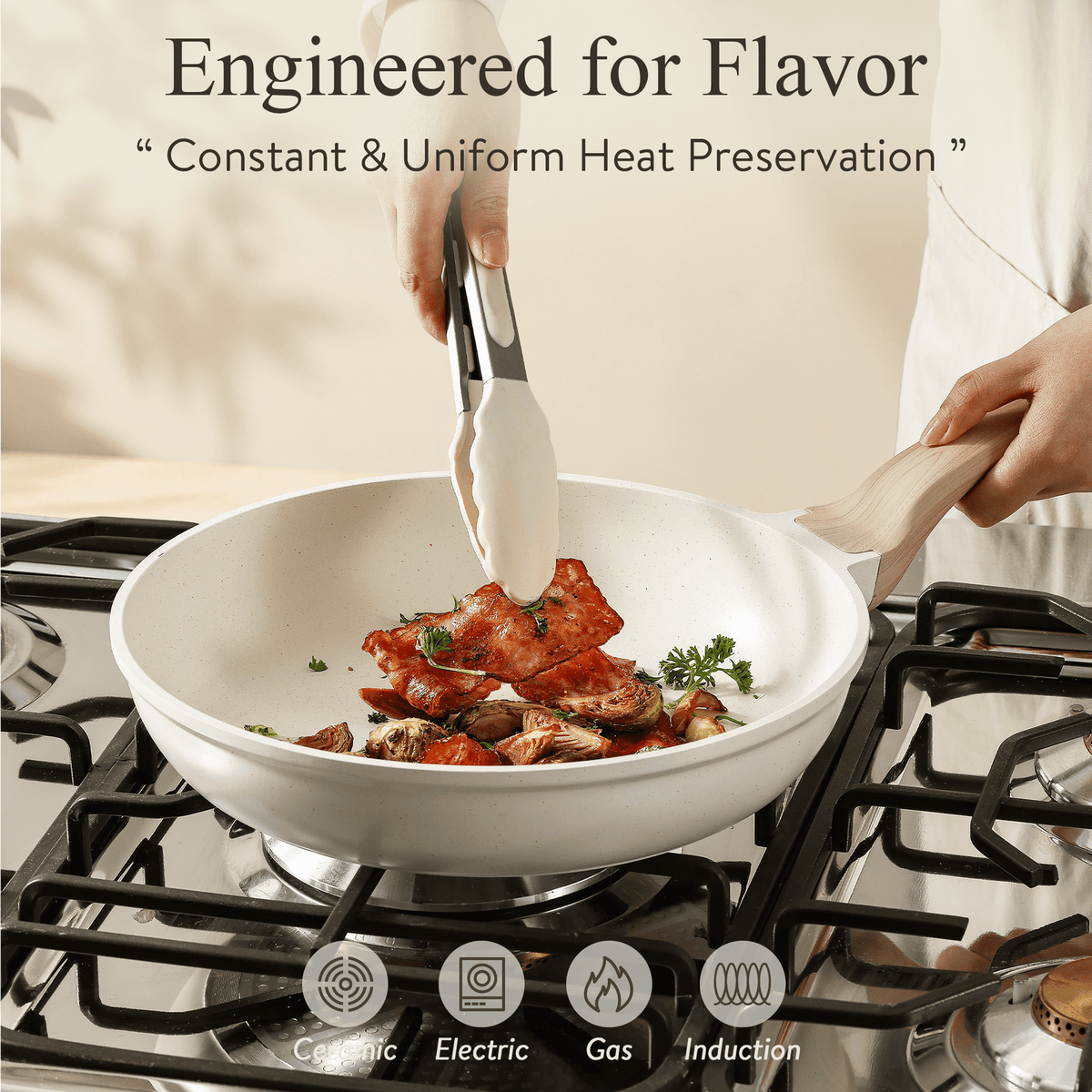 Garly Kitchen 39-Piece Nonstick Pots and Pans Set, Induction Cookware Set with Granite Coating