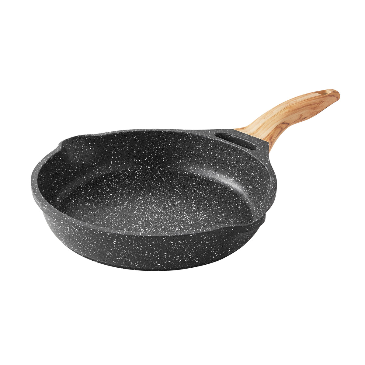 Garly Kitchen Prairie Signature 14-Piece Cast Aluminum Cookware Set, Charcoal Speckle