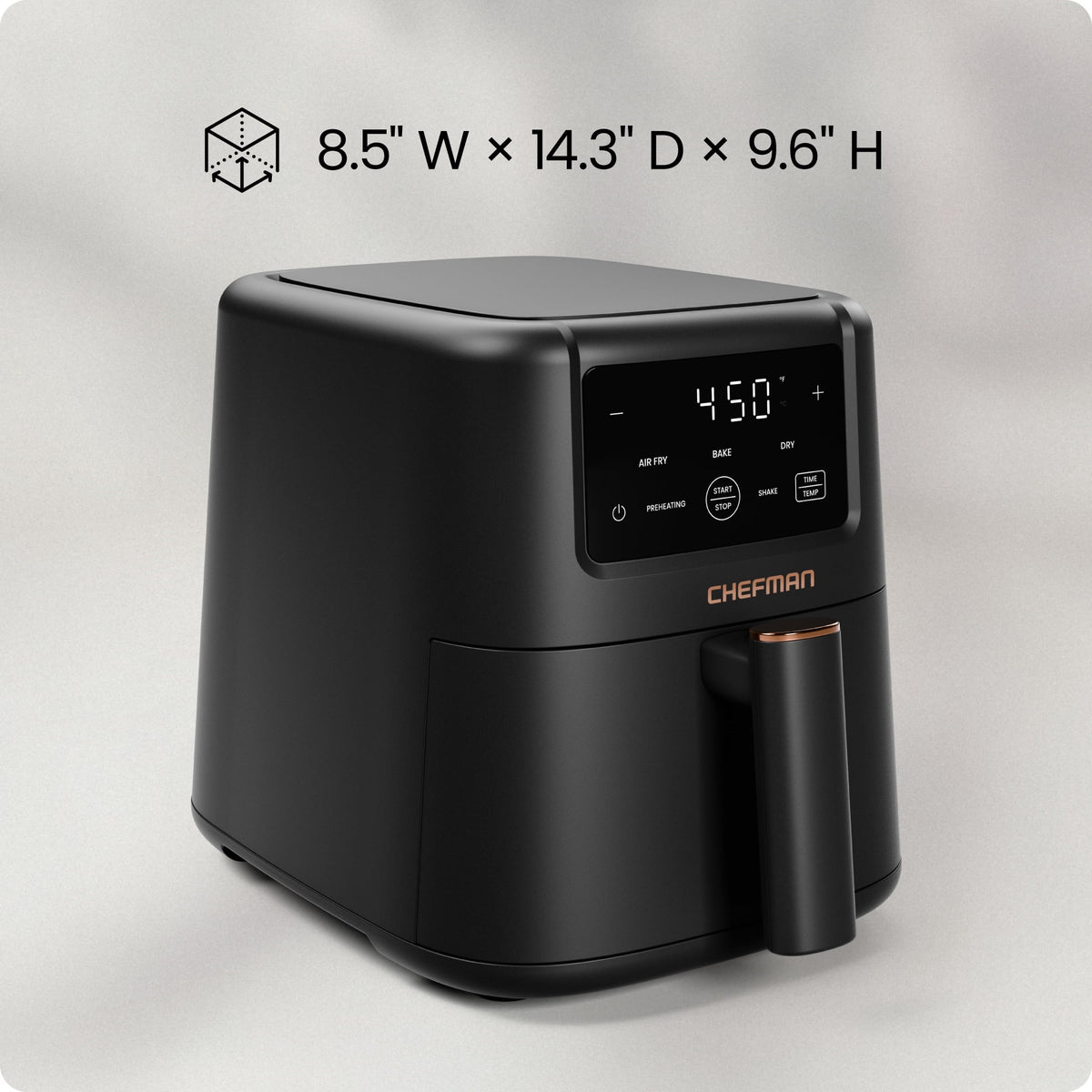 Garly Kitchen TurboFry 3-in-1 Air Fryer, 450°F Max Temp with 3.5-Qt Nonstick Basket