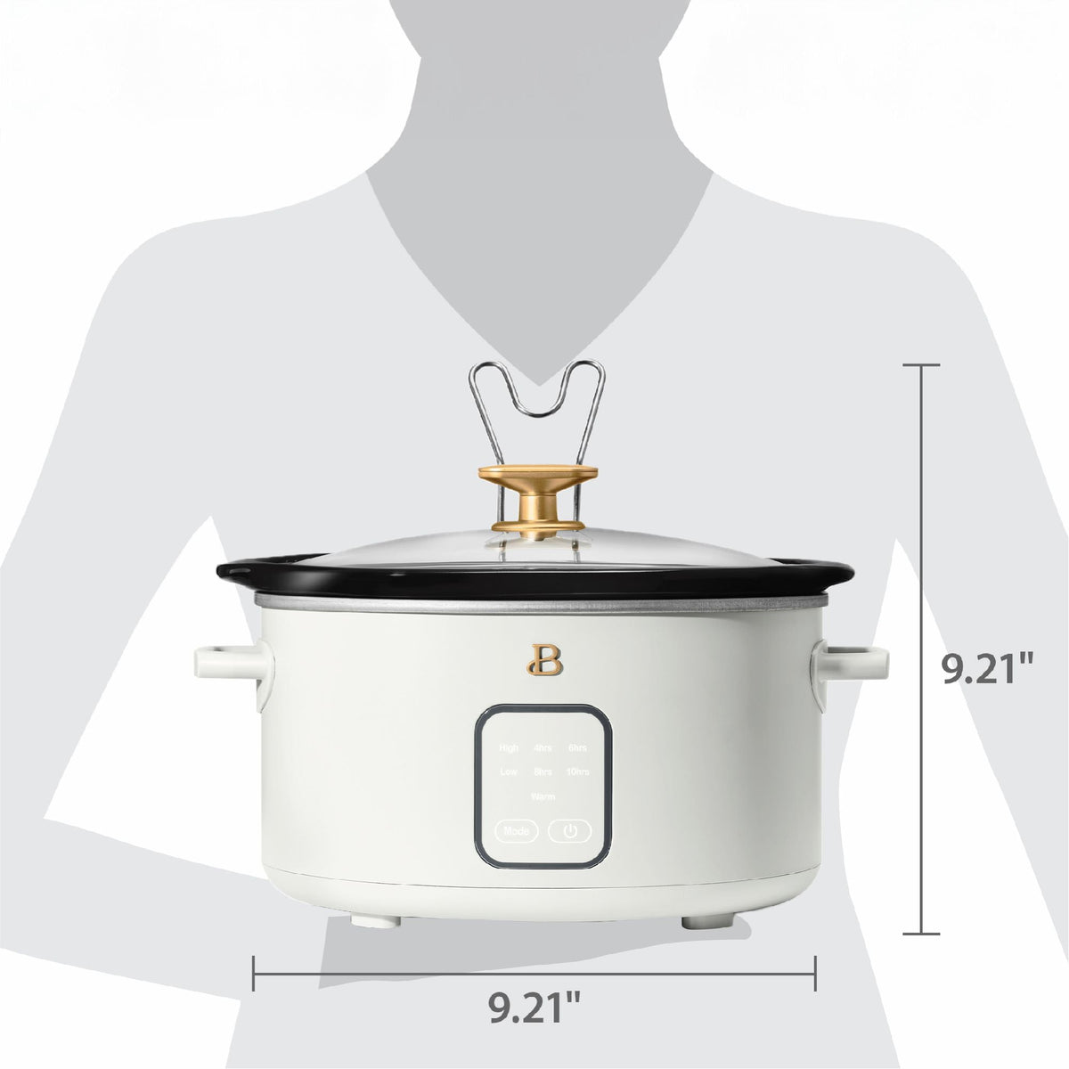 Garly Kitchen 4-Qt Slow Cooker with Touch-Activated Display