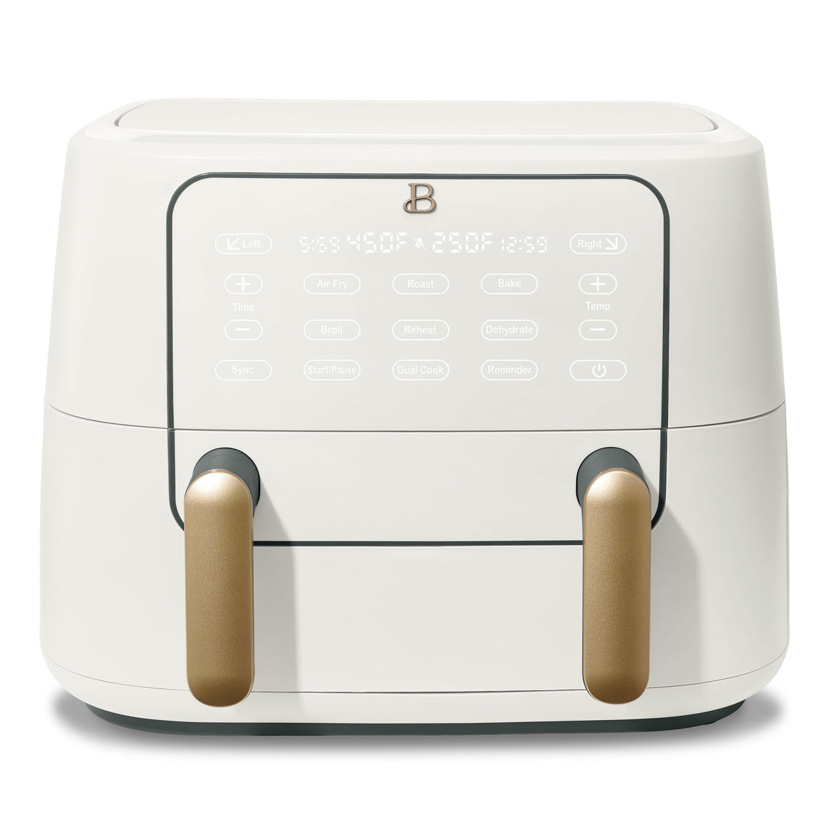 Garly Kitchen 9-Qt TriZone Dual Basket Air Fryer, Ceramic Nonstick Coating