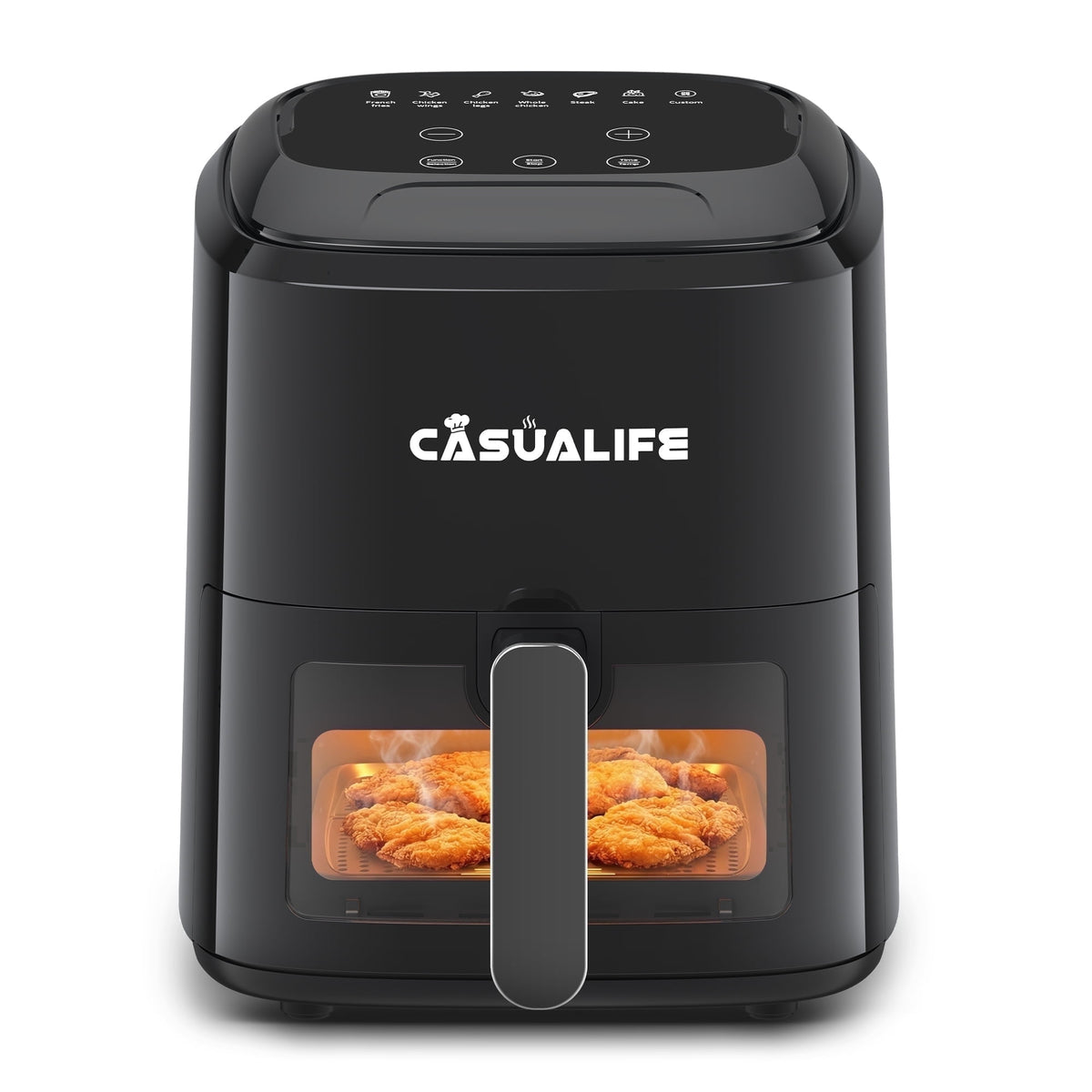 Garly Kitchen Air Fryer 6-Qt Max 400F for Cooking, 6 Presets Fry Touch Panel Compact Countertop
