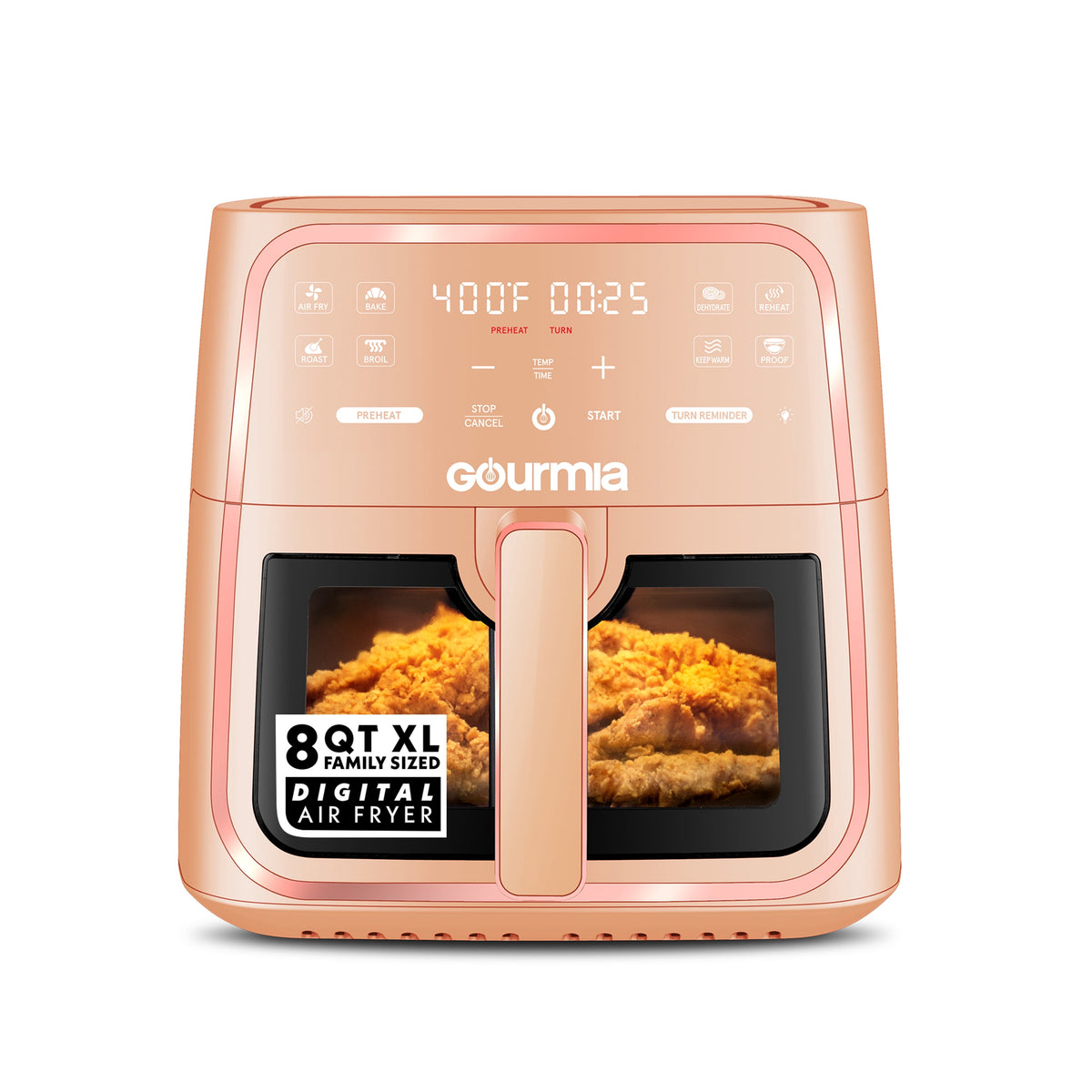 Garly Kitchen 8-Qt Air Fryer, 8 Presets with Digital Display, Easy View Window & Interior Light