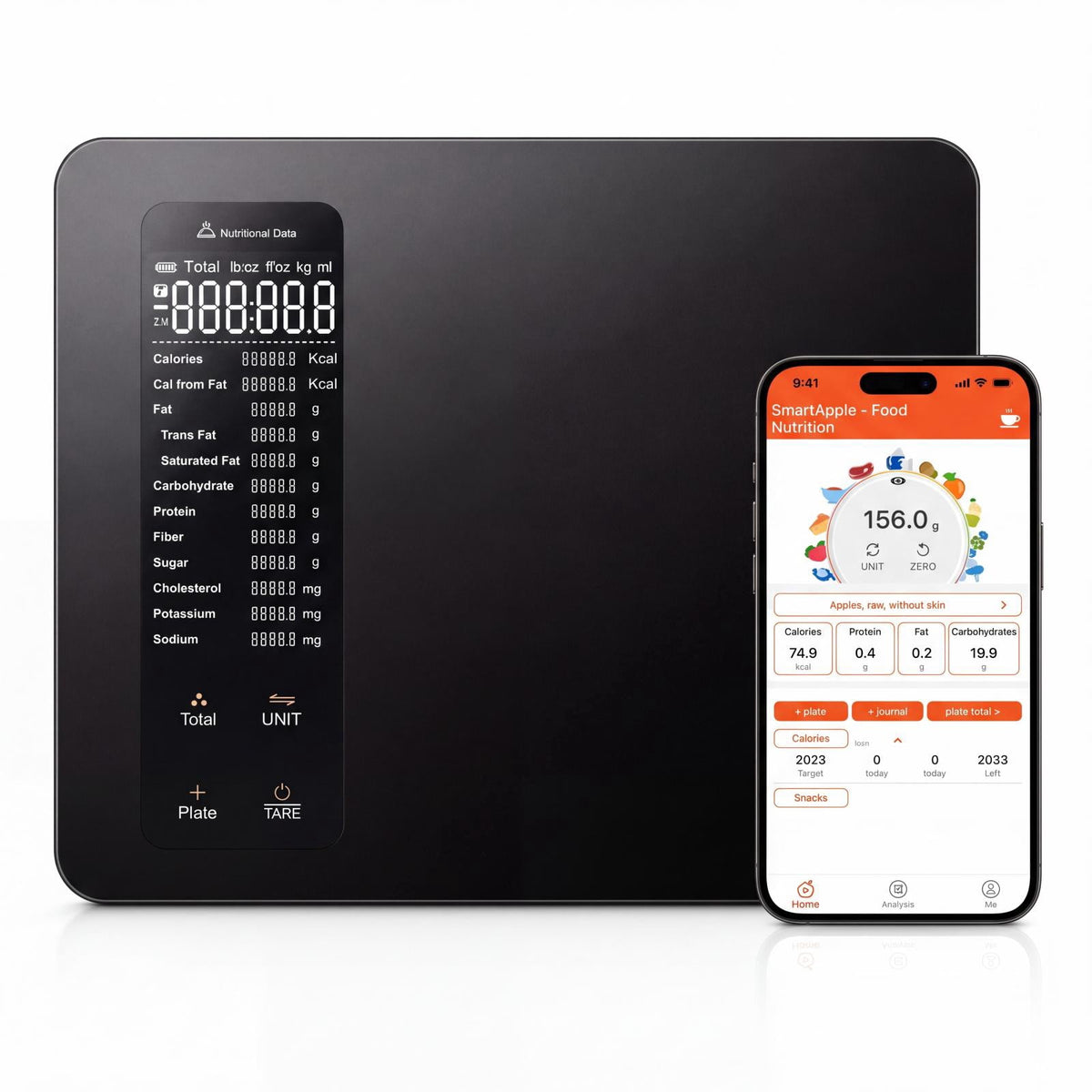 Garly Kitchen Smart Food Scale with Nutritional Calculator, Tracks Calories, Fat, Carbs & Protein