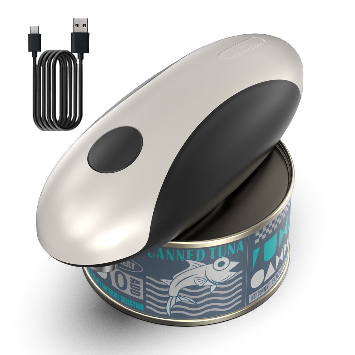 Garly Kitchen One-Touch Automatic Electric Can Opener, USB-C Rechargeable Smooth-Edge Hands-Free