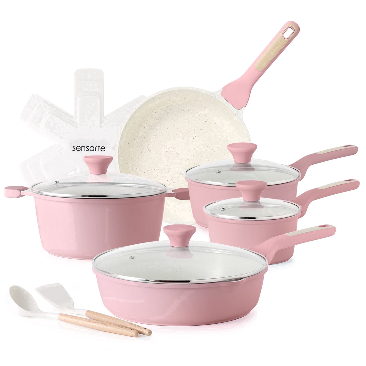 Garly Kitchen SENSARTE Ceramic Nonstick Pots and Pans Set