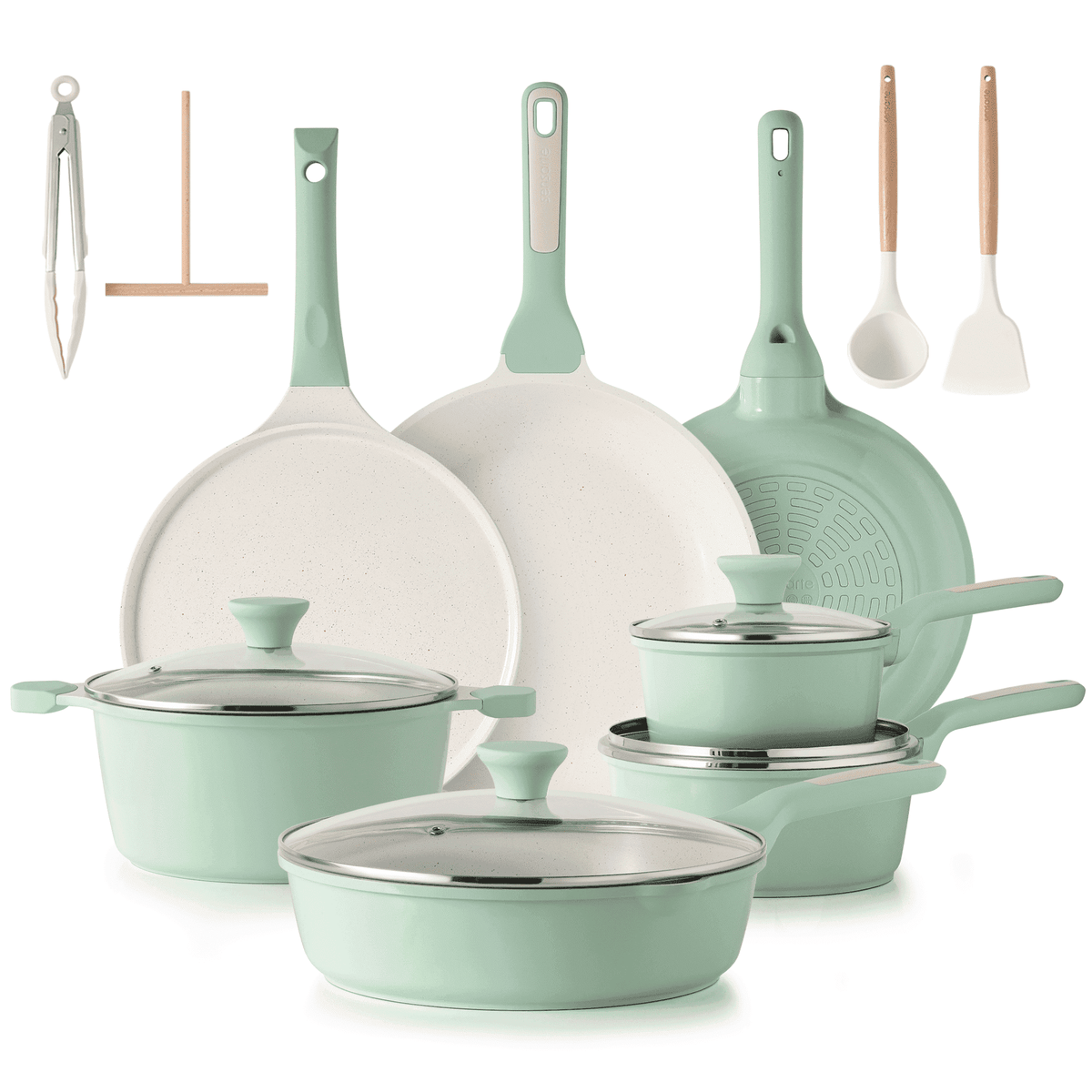 Garly Kitchen SENSARTE Ceramic Nonstick Pots and Pans Set