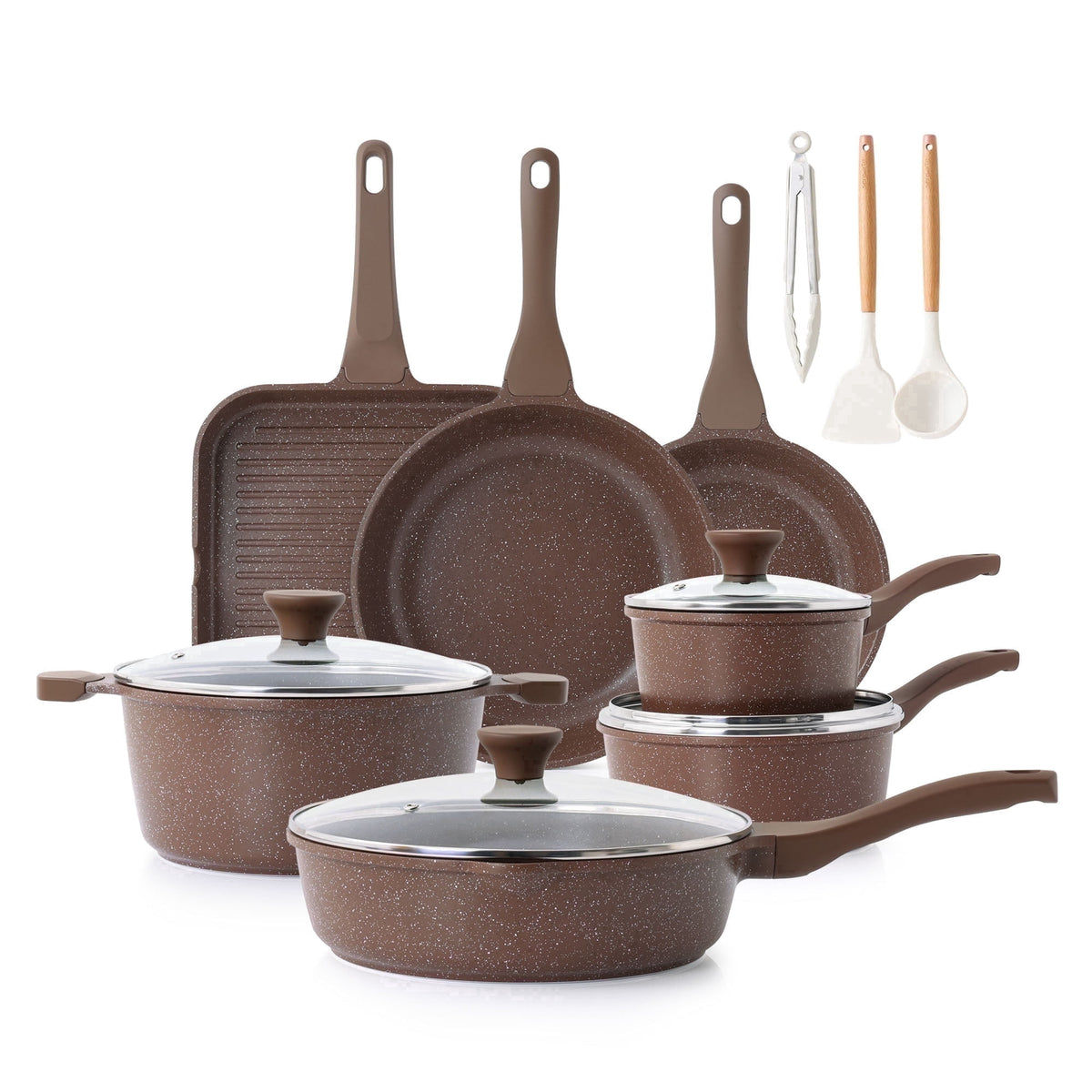 Garly Kitchen SENSARTE Ceramic Nonstick Pots and Pans Set