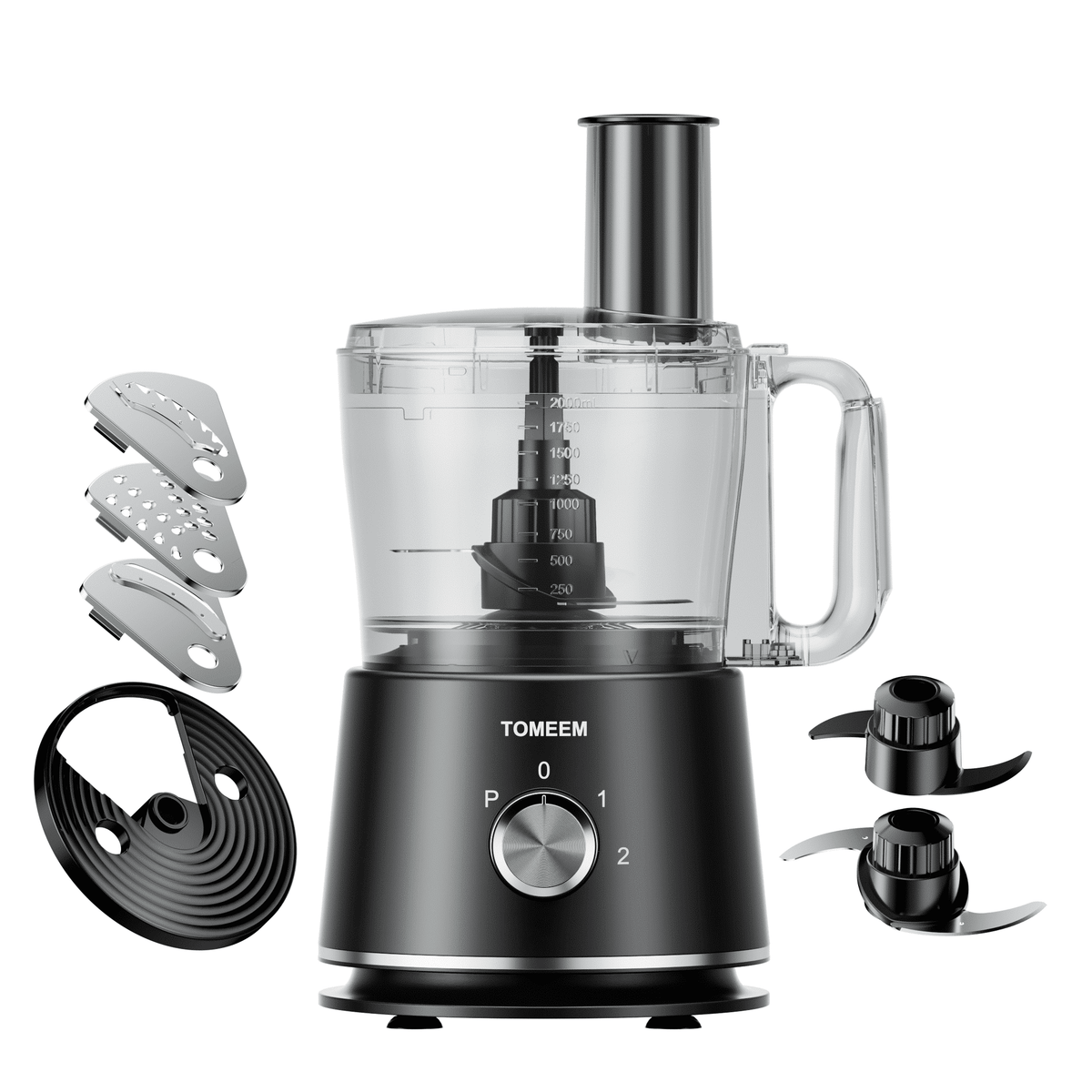 Garly Kitchen Food Processor 600W, 12-Cup, 2-Speed Pulse Chop Slice Knead