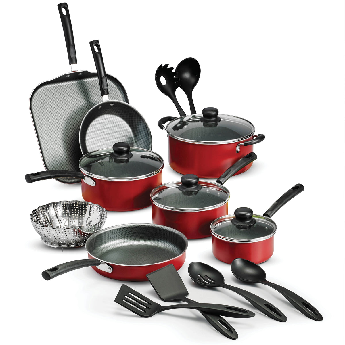 Garly Kitchen 18-Piece Nonstick Cookware Set Blue