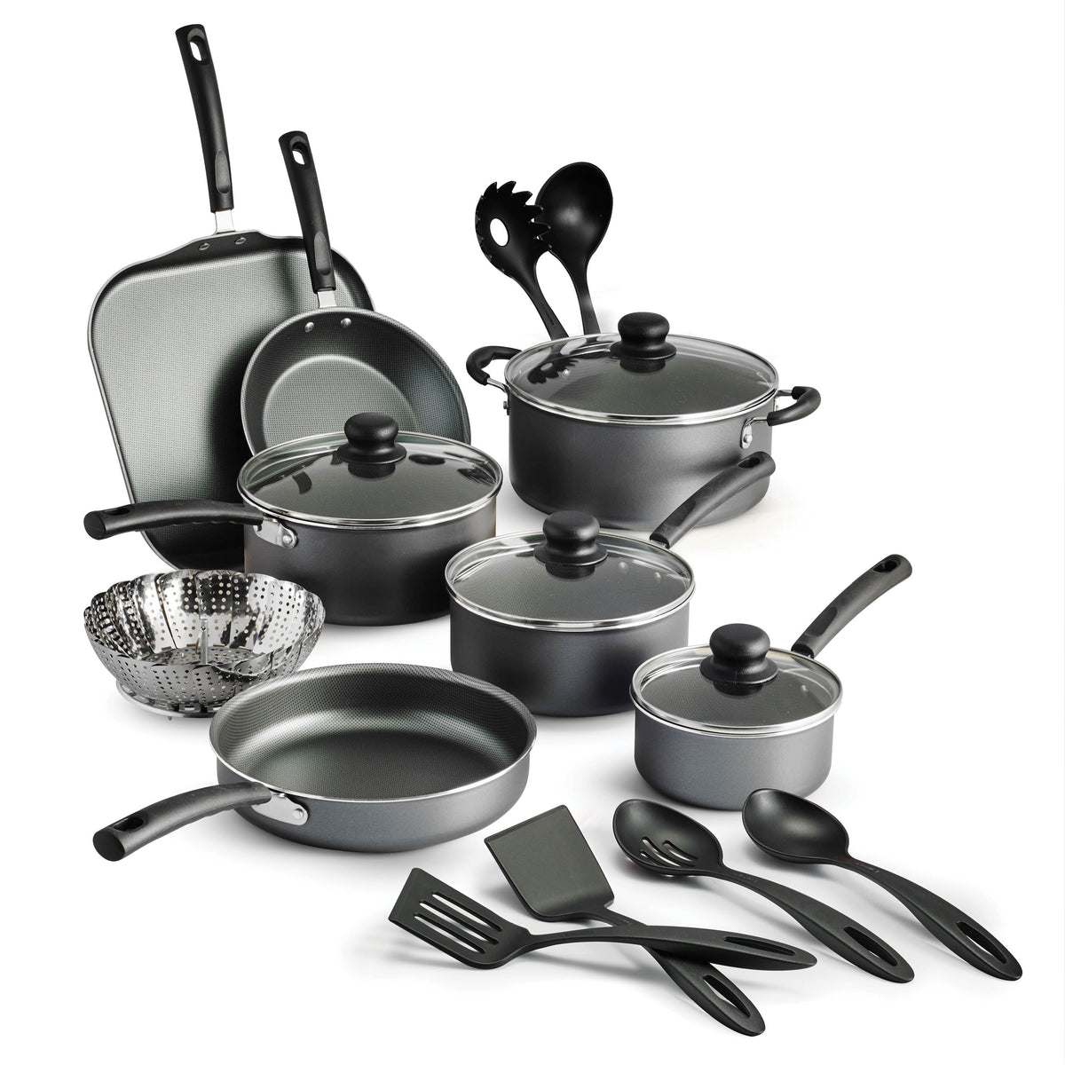 Garly Kitchen 18-Piece Nonstick Cookware Set Blue