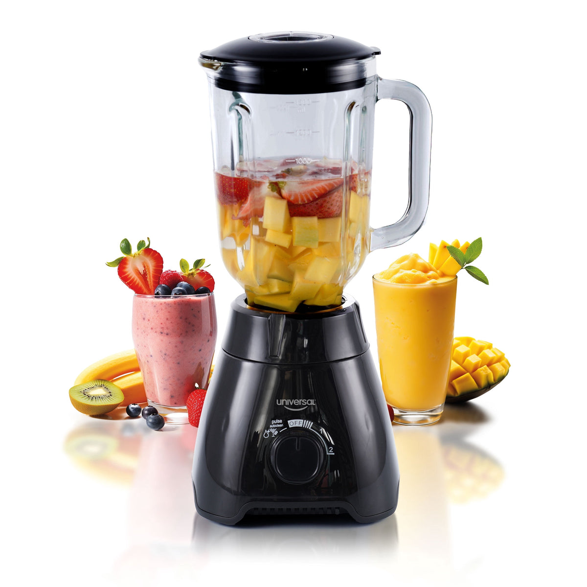 Garly Kitchen 550W Mass Vital Blender - Glass Jar 57 Oz / 1.8-Qt / 1.7 Liter