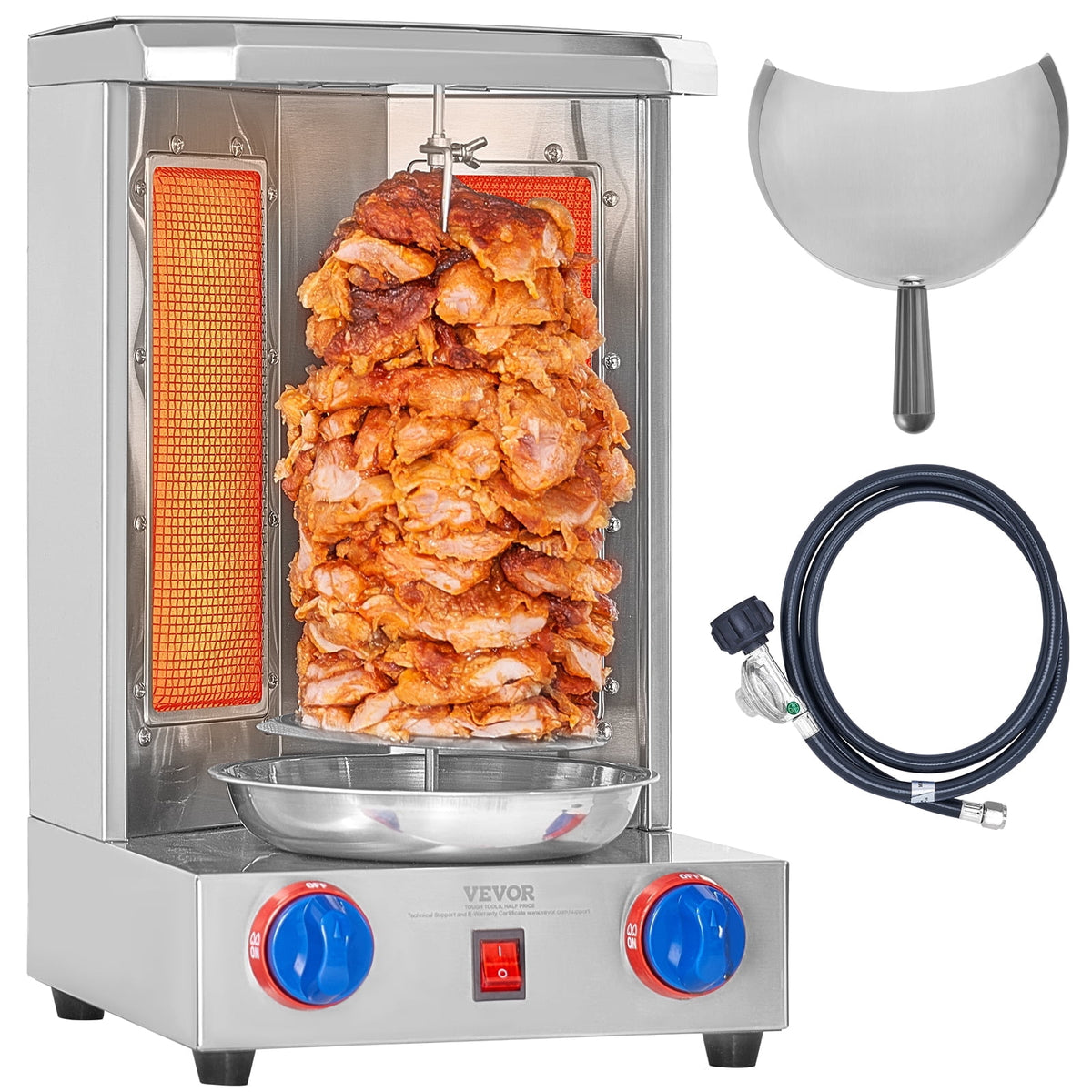 Garly Kitchen Shawarma Grill Machine, 13 lbs Capacity, Chicken Shawarma Cooker Machine with 2