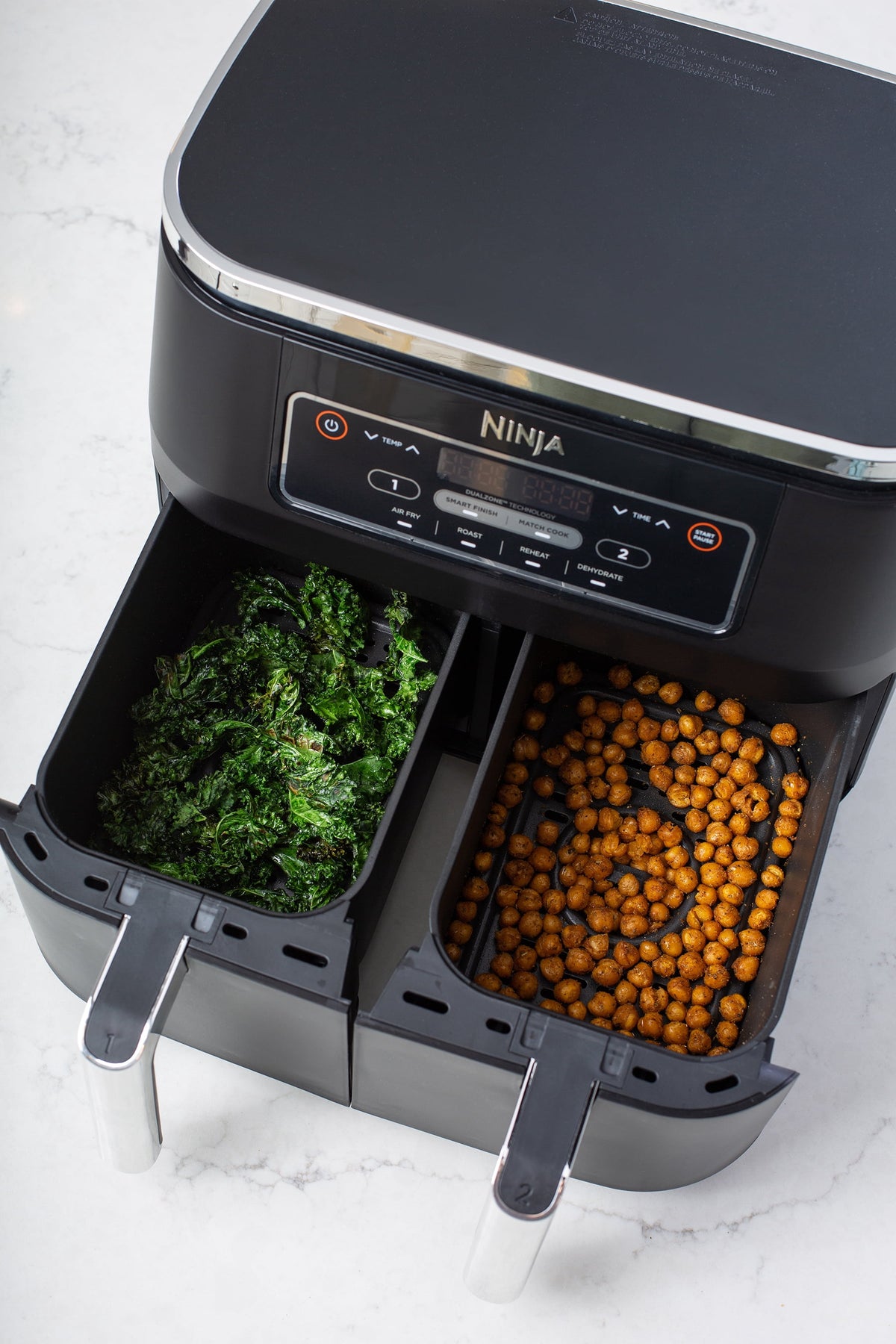 Garly Kitchen Air Fryer 8-Qt, DualZone FlexBasket, 4-in-1, Smart Finish, Cook 2 Foods 2 Ways