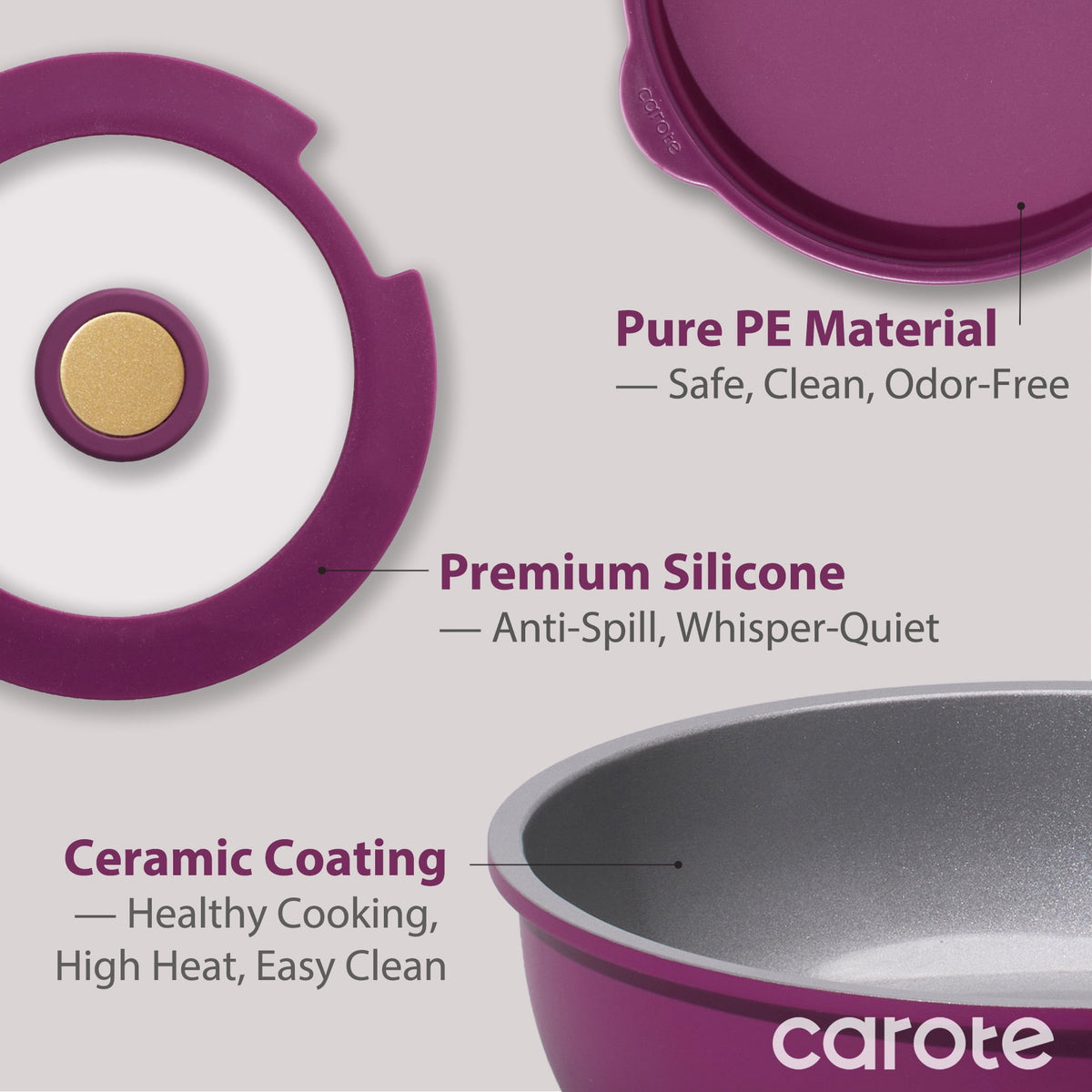 Garly Kitchen 21-Piece Nonstick Pots and Pans Set, Kitchen Cookware Set with Detachable Handle