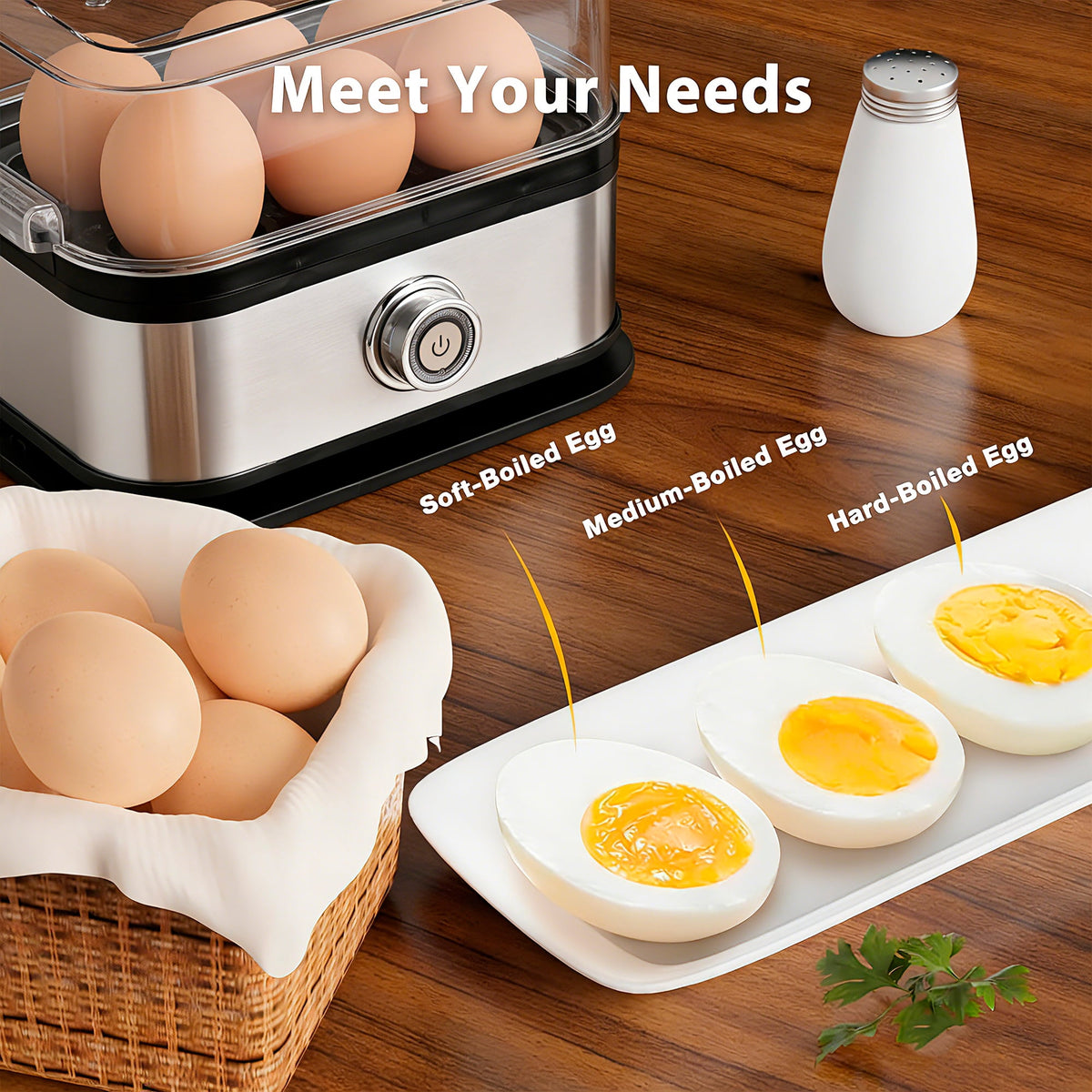 Garly Kitchen Smart Electric Egg Cooker, 6 Egg Capacity Rapid Cooker, Auto Shut-Off