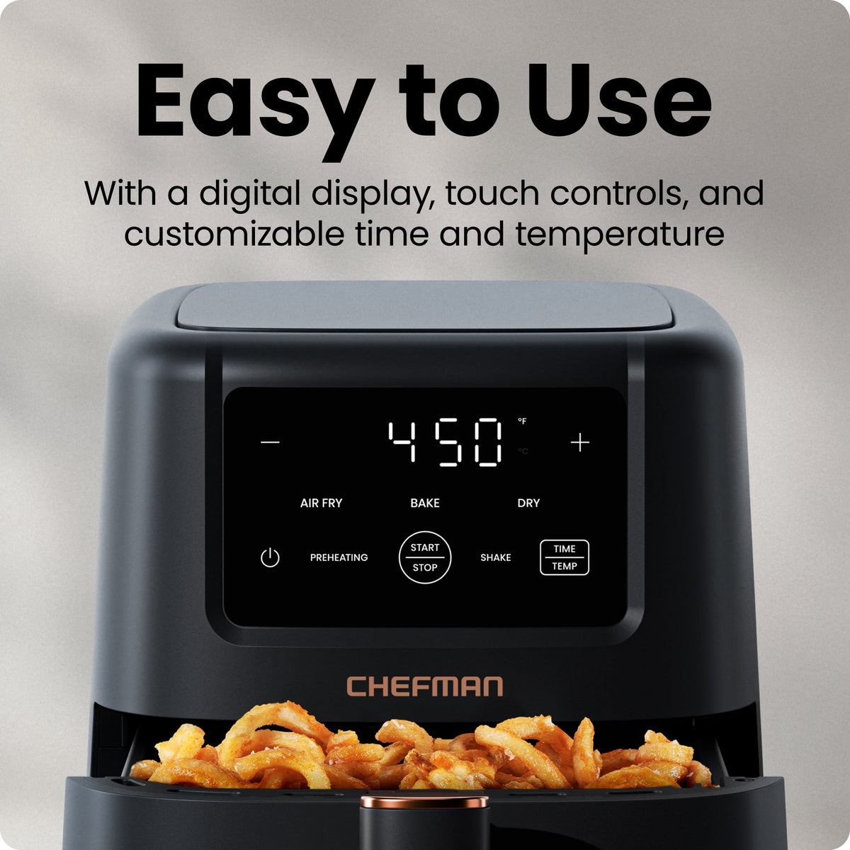 Garly Kitchen TurboFry 3-in-1 Air Fryer, 450°F Max Temp with 3.5-Qt Nonstick Basket