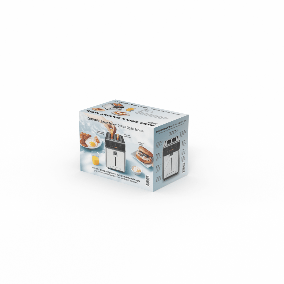 Garly Kitchen Smart Touch 2 Slice Digital Toaster with 6 Touchscreen Shade Settings