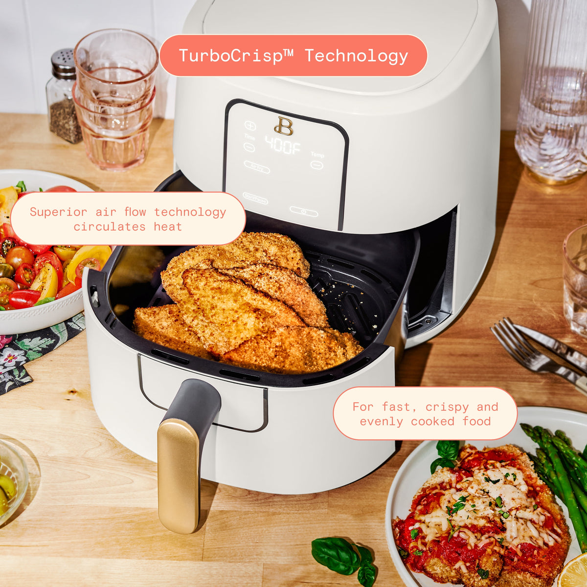 Garly Kitchen 6-Qt Air Fryer, Ceramic Nonstick Coating