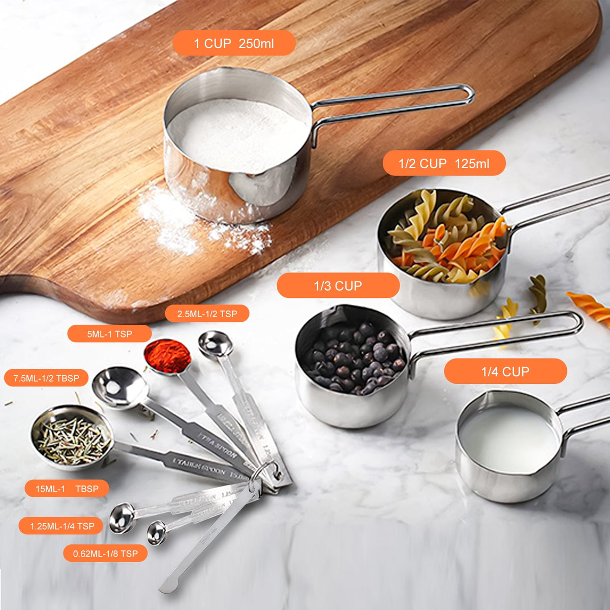 Garly Kitchen 7-Speed Electric Hand Mixer, 5 Large Mixing Bowls Set