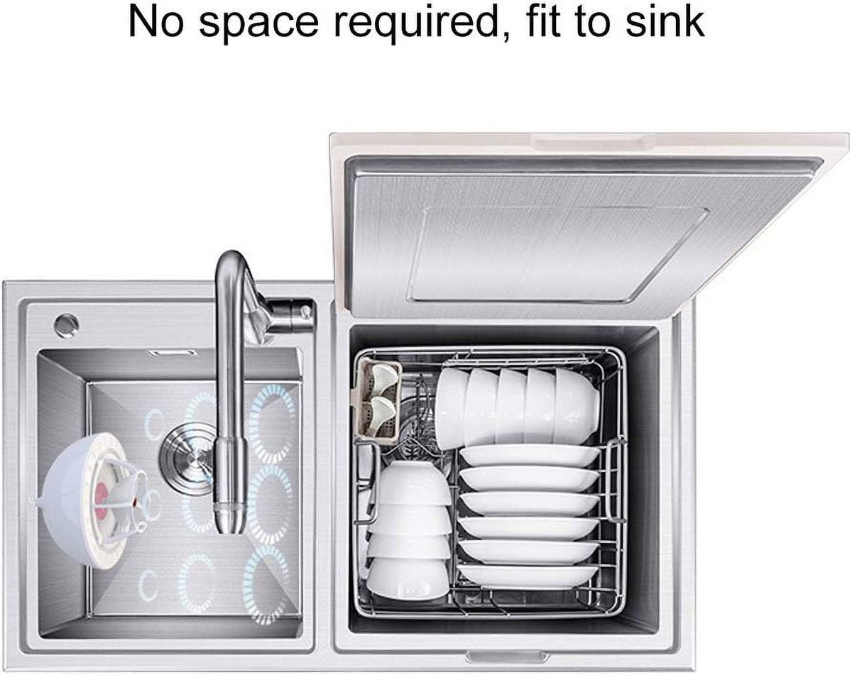 Garly Kitchen Mini Ultrasonic Dishwasher, Multifunctional Household Ultrasonic Dish Washing USB