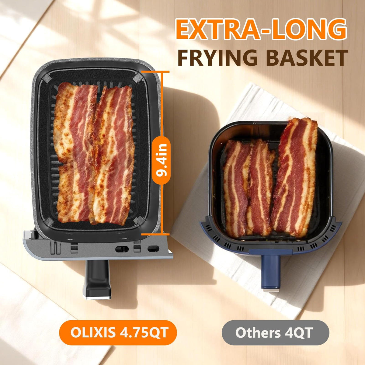 Garly Kitchen 9-Qt Dual Basket Air Fryer, LED Display, SYNC Match Cook, Dual Controls, 1700W