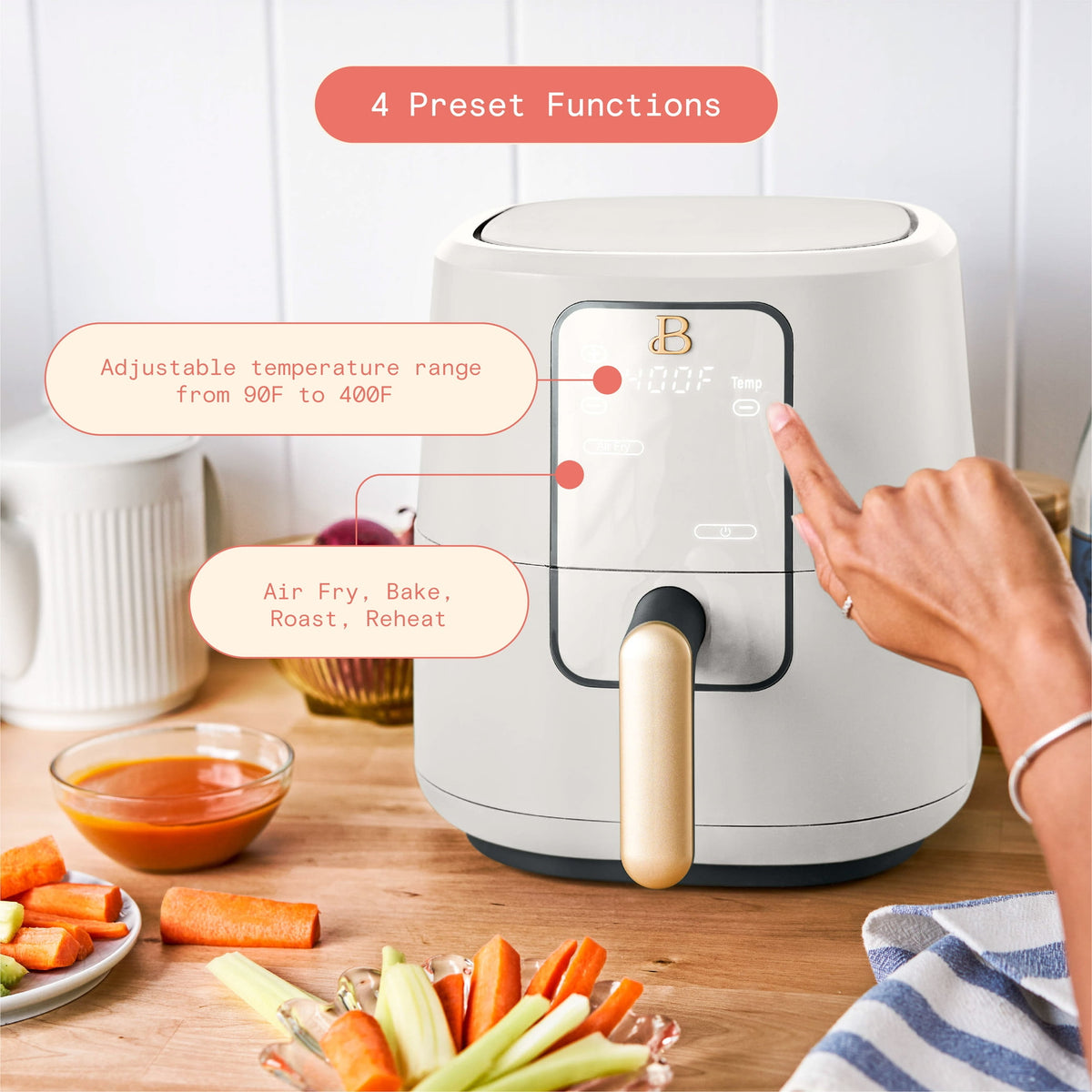 Garly Kitchen 3-Qt Air Fryer, Compact Countertop