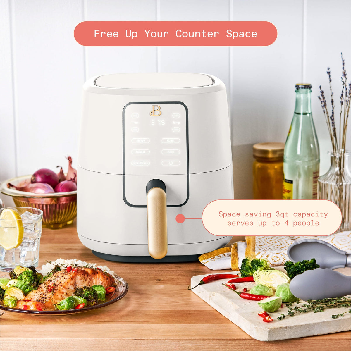 Garly Kitchen 3-Qt Air Fryer, Compact Countertop