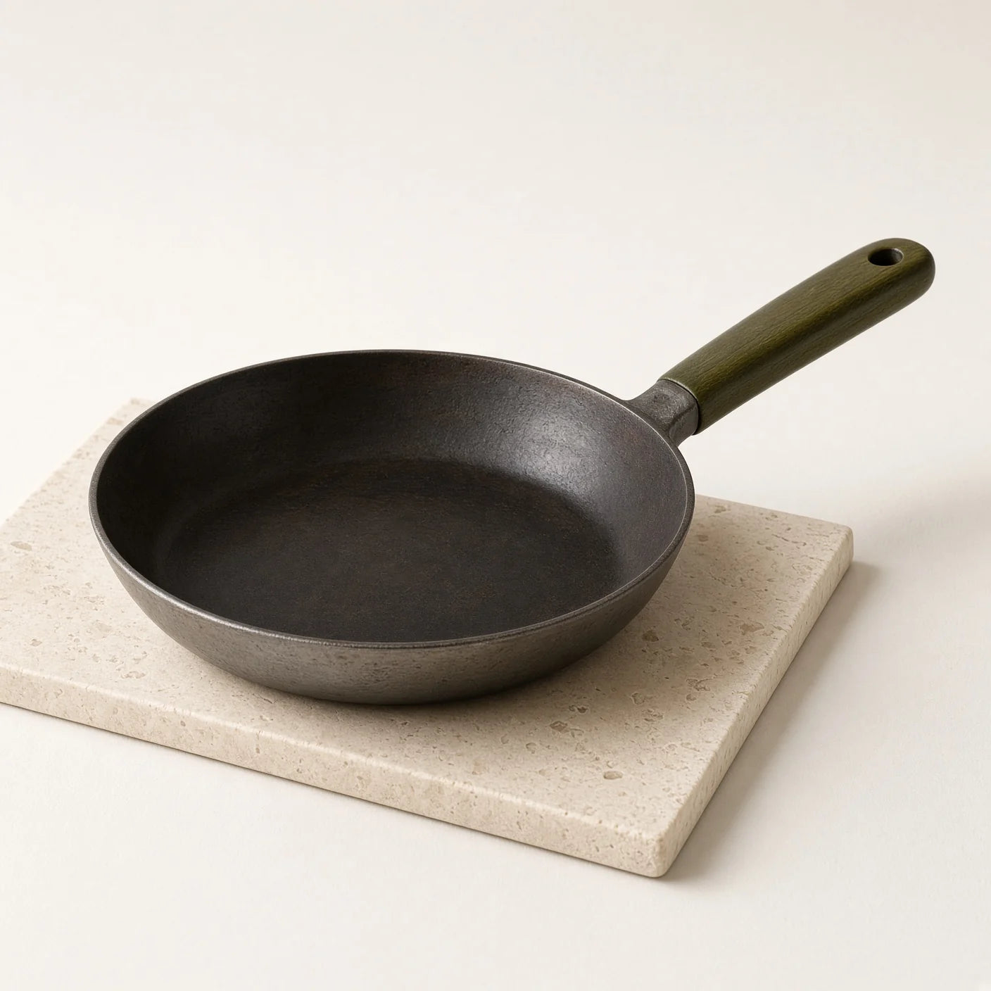 Skillet on a kitchen counter